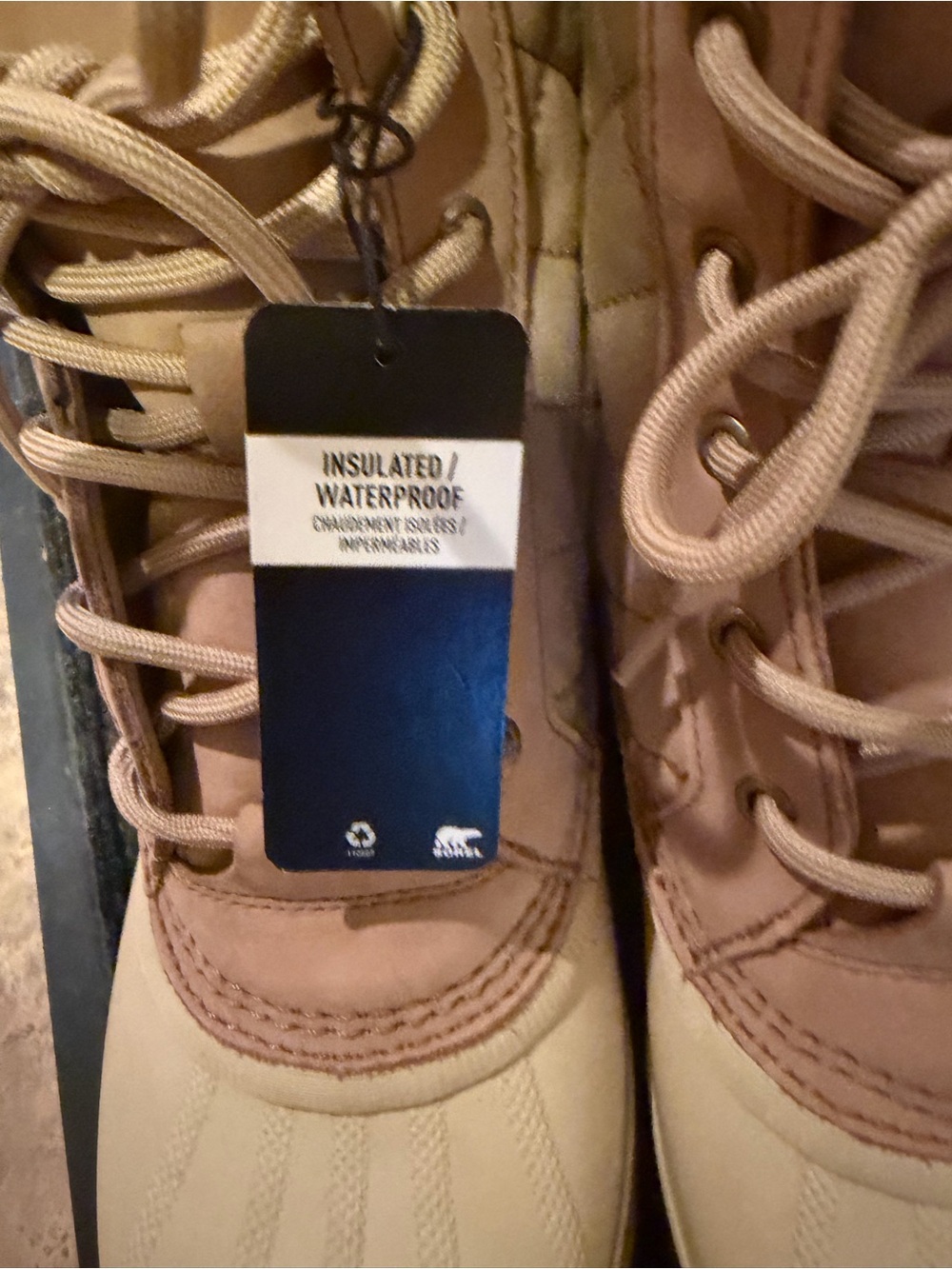 Sorel Caribou Royal Lace-Up Boot - Light Brown/Cream - Picture 2 of 7